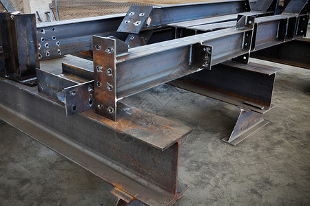 金属束仓库硬度金属建造焊接商业制造业桁架轴承生产高清图片