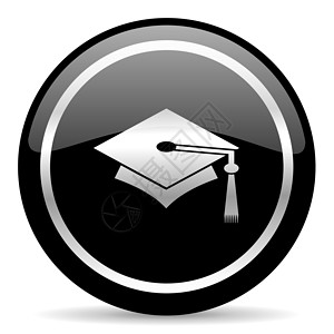 毕业帽图标教育图标商业考试成功证书仪式知识互联网电脑学校网络背景