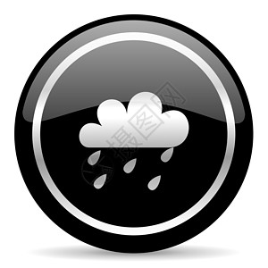 雨雨图标黑色气候下雨圆圈气象电话手机温度按钮网络背景图片