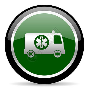 救护车图标医院救援网络服务援助诊所情况运输圆圈药品高清图片