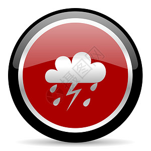可爱的暴雨图标暴雨图标按钮圆圈温度气象互联网风暴预报晴雨表气氛网络背景