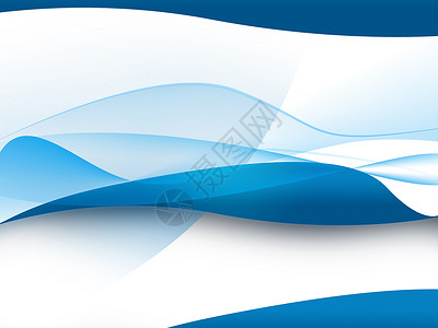 曲线蓝白蓝色波背景横幅绘画插图商业小册子技术漩涡海浪流动海报背景