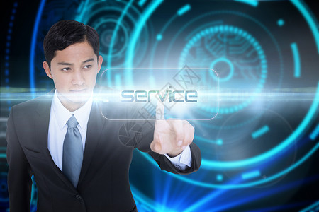 面对未来技术背景的服务的服务情况;背景图片