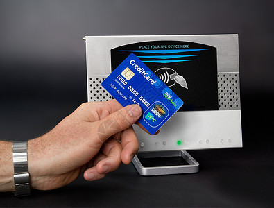 银行卡设计NFC  近外地通信移动支付近场钱包交换活动芯片银行业支付银行卡商业通讯背景