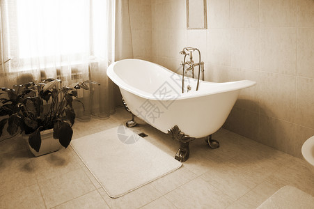 白色浴室洗个漂亮澡的卫生间背景