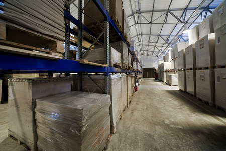 大部分仓库店铺商业工厂地面木头房间盒子命令贮存商品背景