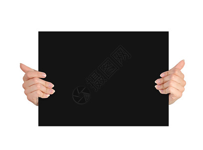 手持纸成功商业横幅卡片标语绘画框架创新手指背景图片