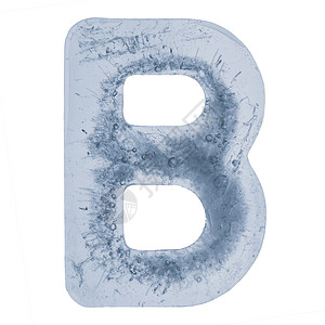 冰中字母B背景图片