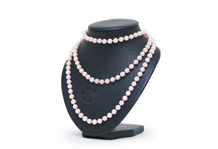 黑珍珠项链女性化的宝石高清图片