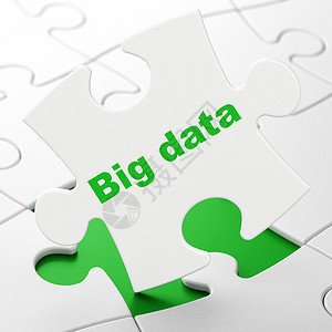 大数据中心信息处理信息概念 拼图背景上的大数据背景