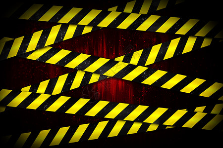 黄色和黑黑色警戒带磁带危险警告警戒带警戒线计算机红色穿越冒险绘图背景图片