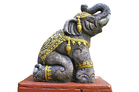 大象雕像寺庙艺术工匠野生动物装饰力量数字荒野架构雕刻背景图片
