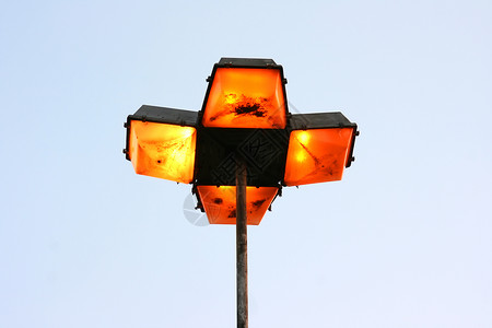 街灯照明路灯闪电橙子背景图片
