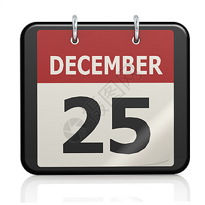 日历十二月12月25日 圣诞节插图日历白色红色季节性互联网商业庆典日记时间背景