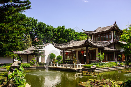 中华宫殿装饰性花园高清图片