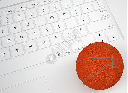篮球桌面素材键盘上的篮球背景