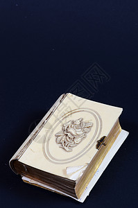 古董书艺术白色宽慰黑色日记玫瑰装饰象牙背景图片