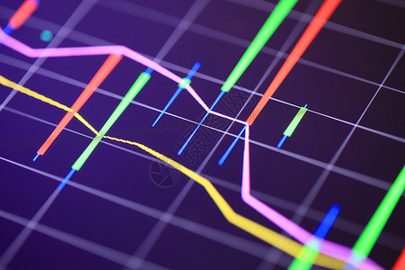 财务图表股票软件科学画幅单线电脑数据报告蓝色技术背景图片