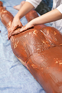 巧克力面膜巧克力面罩刷子高角度保健疗法身体美容治愈卫生呵护按摩背景