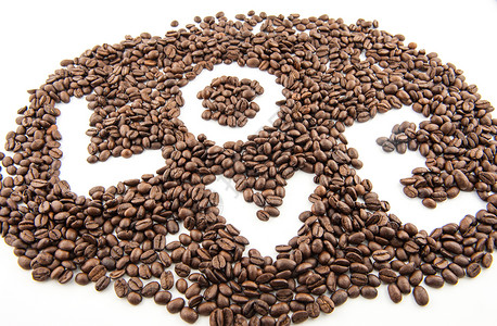 爱咖啡豆咖啡店棕色咖啡团体宏观黑色白色框架食物背景图片