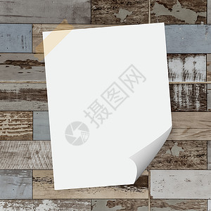 关于木本背景的空白纸办公室商业床单海报笔记本棕色桌子木头白色框架背景图片
