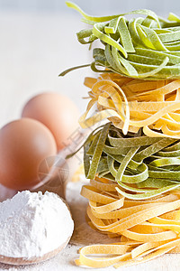 意大利意大利面 面粉和鸡蛋高清图片