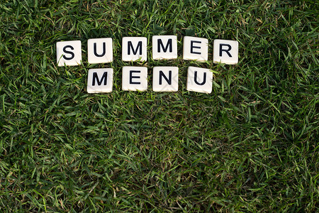 夏季菜单背景图片