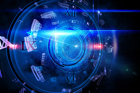 蓝色发光技术设计插图绘图计算机计算科技拨号黑色圆圈电脑辉光背景图片