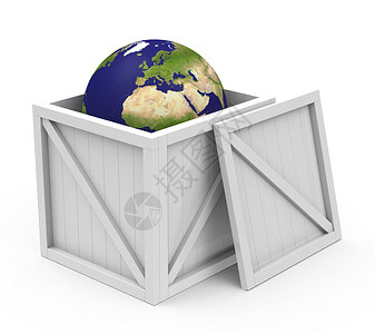 世界地理盒子行星全球背景图片