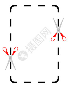 剪切白色卡片标签优惠券空白广告框架背景图片