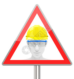 兽头人身个人人身防护设备员工护目镜眼镜工程师帽子工程危险风险工作安全背景