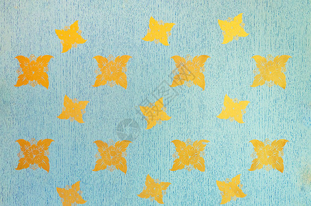 蓝木纹理背景星星木头金色控制板地面硬木材料松树框架木板背景图片
