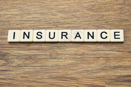 保险政策字母瓷砖风险商业背景图片