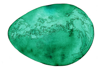 地图水彩素材彩蛋宇宙黄色行星地球宝石绿色升华寓言起源树叶背景