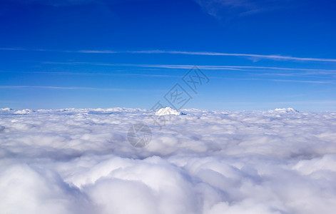 飞机云层的全景云景天际蓝色天气天堂空气白色天线天空地平线背景图片