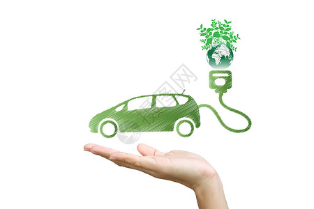 拯救自己电动汽车设计模板绿色养护能源大自然思考节能理念作家活力背景
