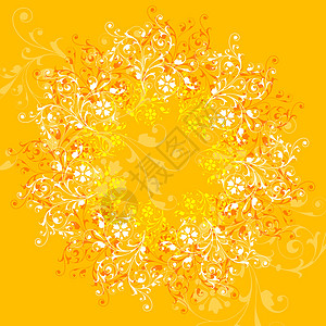 花卉背景季节漩涡绘画叶子花瓣背景图片