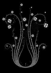 花卉背景季节绘画漩涡花瓣叶子背景图片