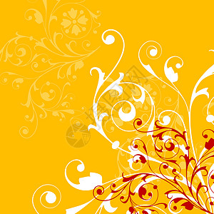 花卉背景叶子花瓣漩涡季节绘画背景图片