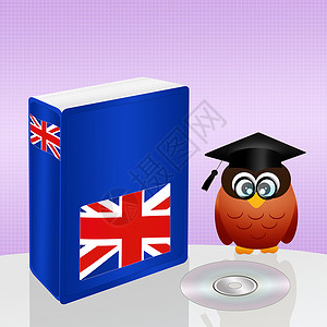 英语课程英语班旗帜下载商业班级文凭外国教育多功能磁盘国际背景
