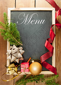 圣诞节菜单框背景图片