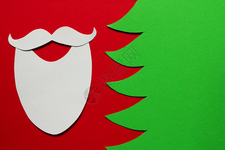 圣诞圣诞老人概念背景风格新年胡须装饰明信片邀请函卡通片云杉艺术庆典背景图片