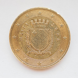 马耳他欧元硬币现金商业联盟财富银行业金融货币背景图片