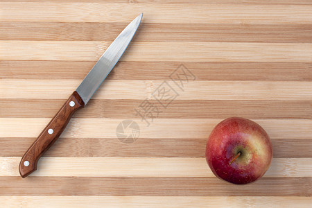 苹果抽象素材木板上有苹果的厨房刀背景