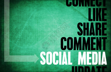 媒体推介会社交媒体社会学习指针术语脚步概念插图商业创造力原则背景