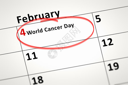 世界癌症日背景日历细节文档日程规划师办公室黑色议程假期时间白色插图背景