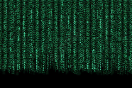 解码带有绿色符号的矩阵背景技术数据全球代码软件插图网络运动编码科学背景