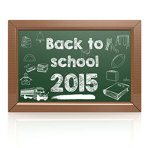 学校喜报模板回到2015年学校绿色黑板背景