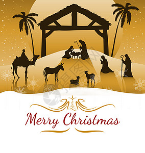 兔年贺卡图像简单圣诞节基督教高清图片