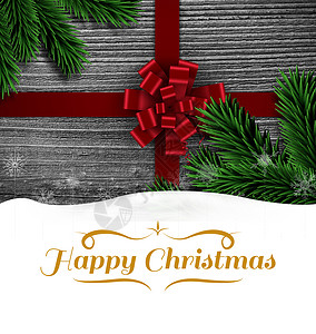 圣诞节丝带边框边框复合图像边界叶子丝带框架绘图绿色礼物贺卡假期喜庆背景